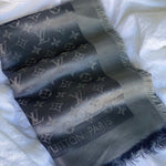 Louis Vuitton Shawl Grey Monogram Shine Shawl Charcoal Grey (M75120) -Knockoff
