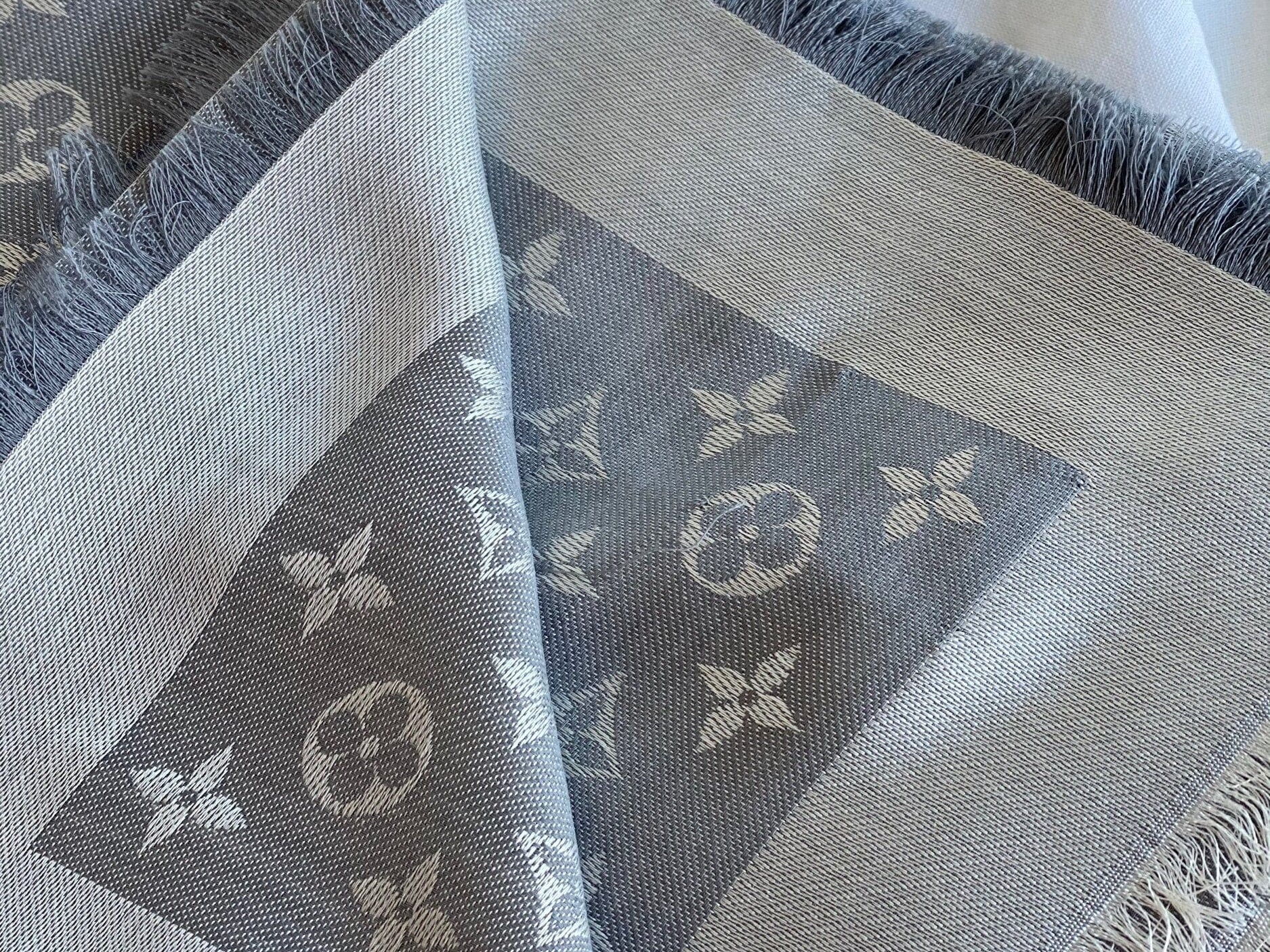 Louis Vuitton Shawl Louis Vuitton Monogram Shawl Pearl Grey (M70804) -Knockoff
