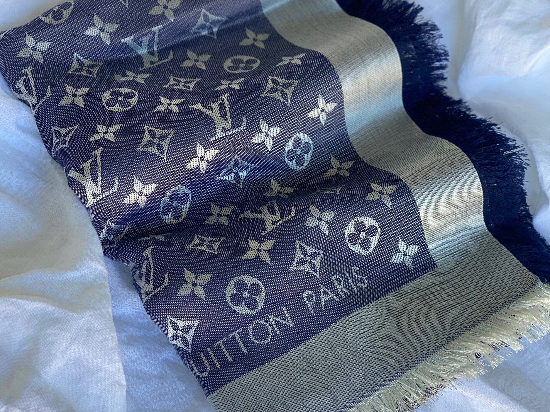 Louis Vuitton Shawl MONOGRAM DENIM SHAWL BLUE (M71376) -Knockoff
