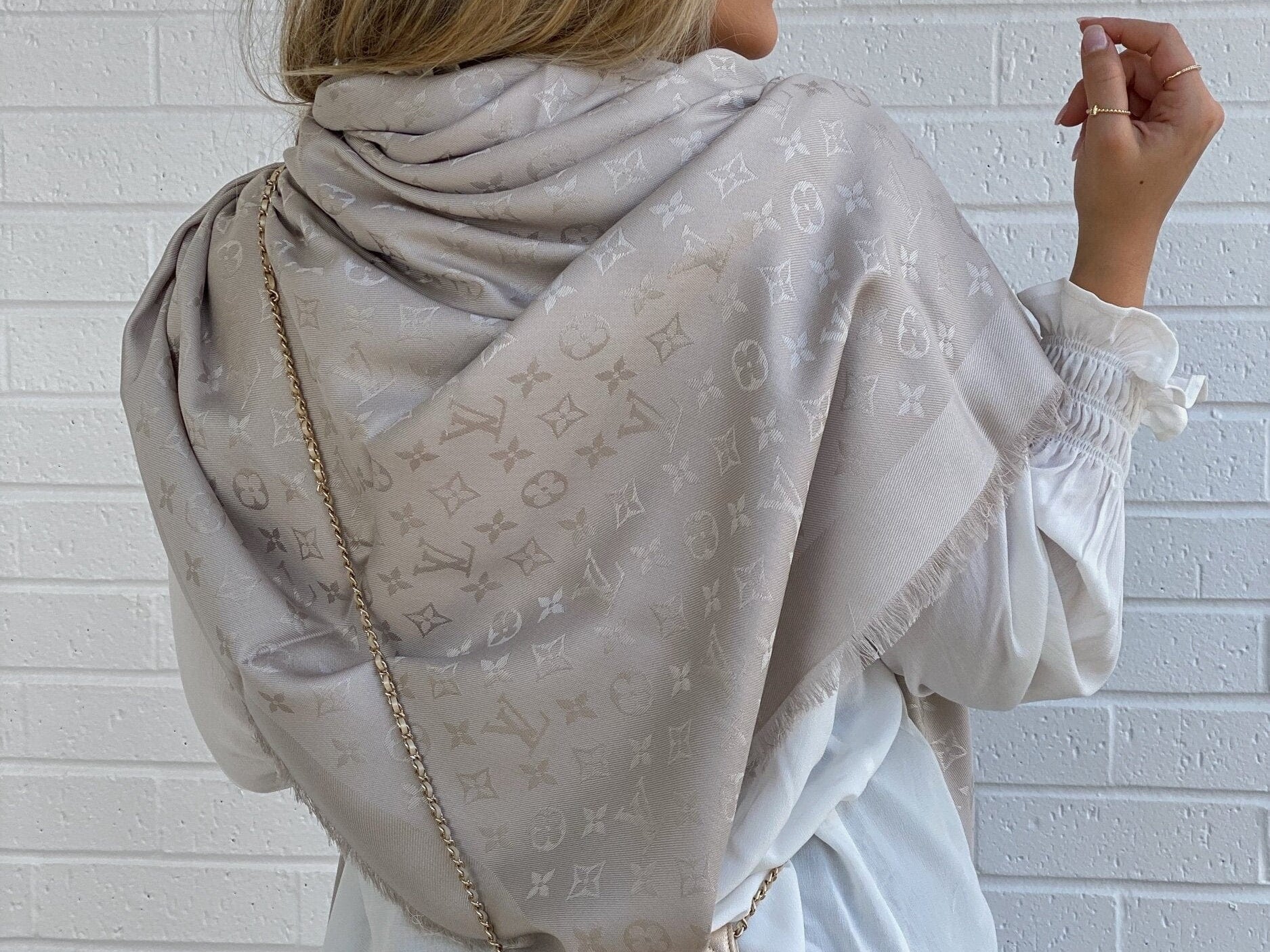 Louis Vuitton Shawl MONOGRAM SHAWL GREIGE (M71336) -Knockoff
