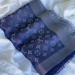 Louis Vuitton Shawl Monogram Shine Shawl Bleu Nuit (M73658) -Knockoff
