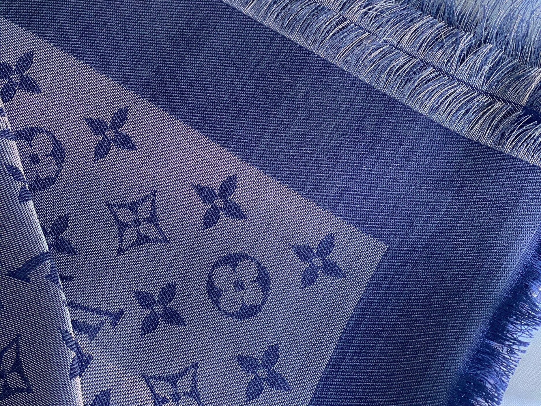 Louis Vuitton Shawl Monogram Shine Shawl Bleu Nuit (M73658) -Knockoff
