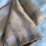 Louis Vuitton Shawl SO SHINE MONOGRAM SHAWL BEIGE (M76337) -Knockoff
