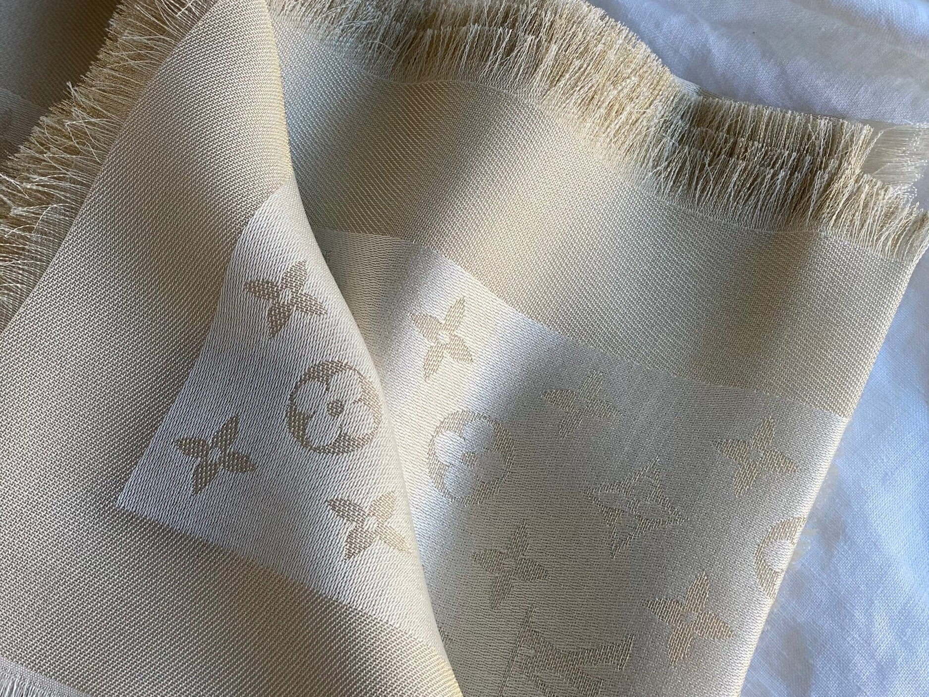 Louis Vuitton Shawl White Monogram Shine Shawl White (M74026) -Knockoff
