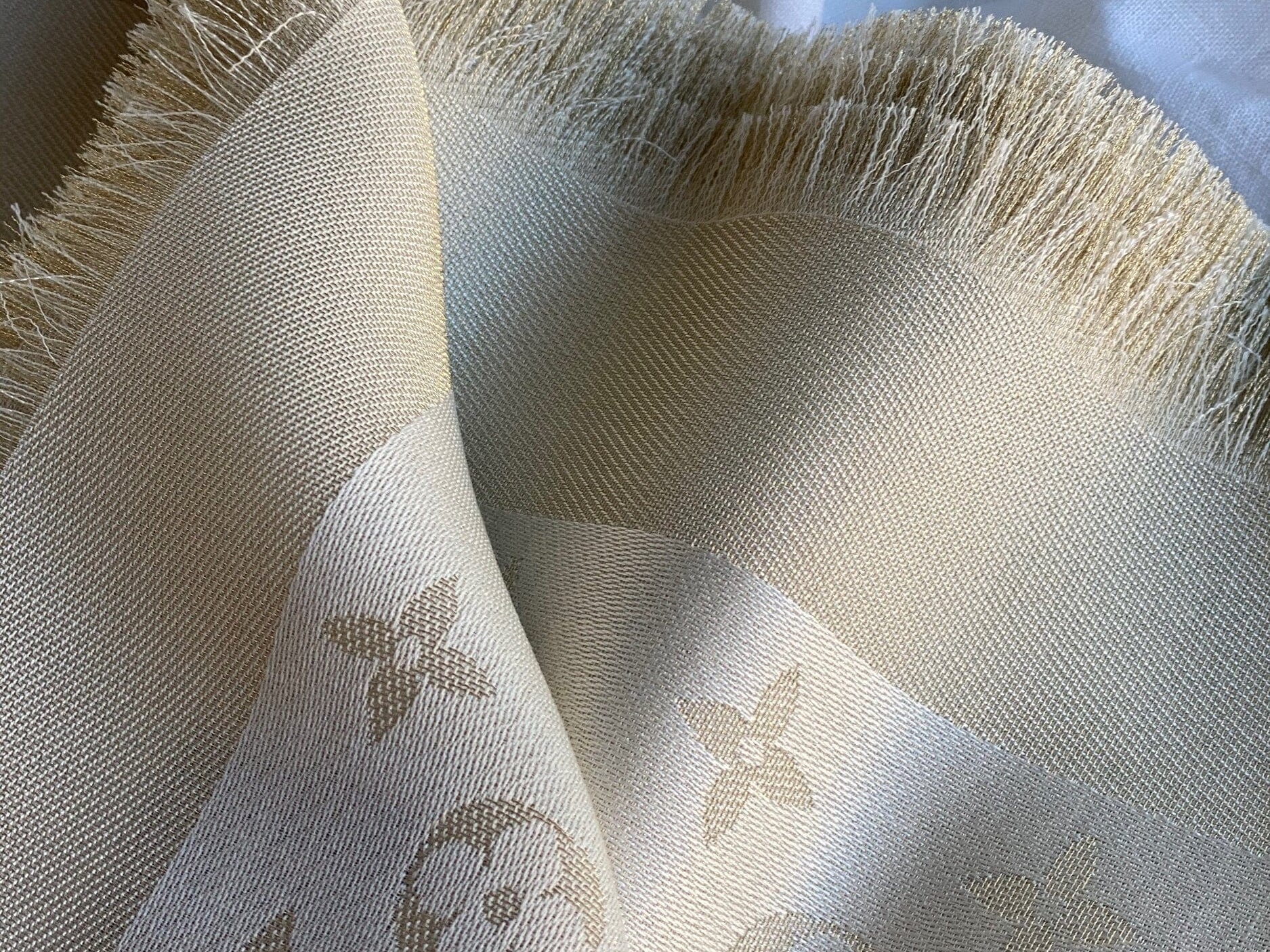 Louis Vuitton Shawl White Monogram Shine Shawl White (M74026) -Knockoff
