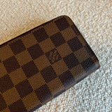 Louis Vuitton Wallet Brown Louis Vuitton Clemence Damier Ebene Zipped Wallet -Knockoff
