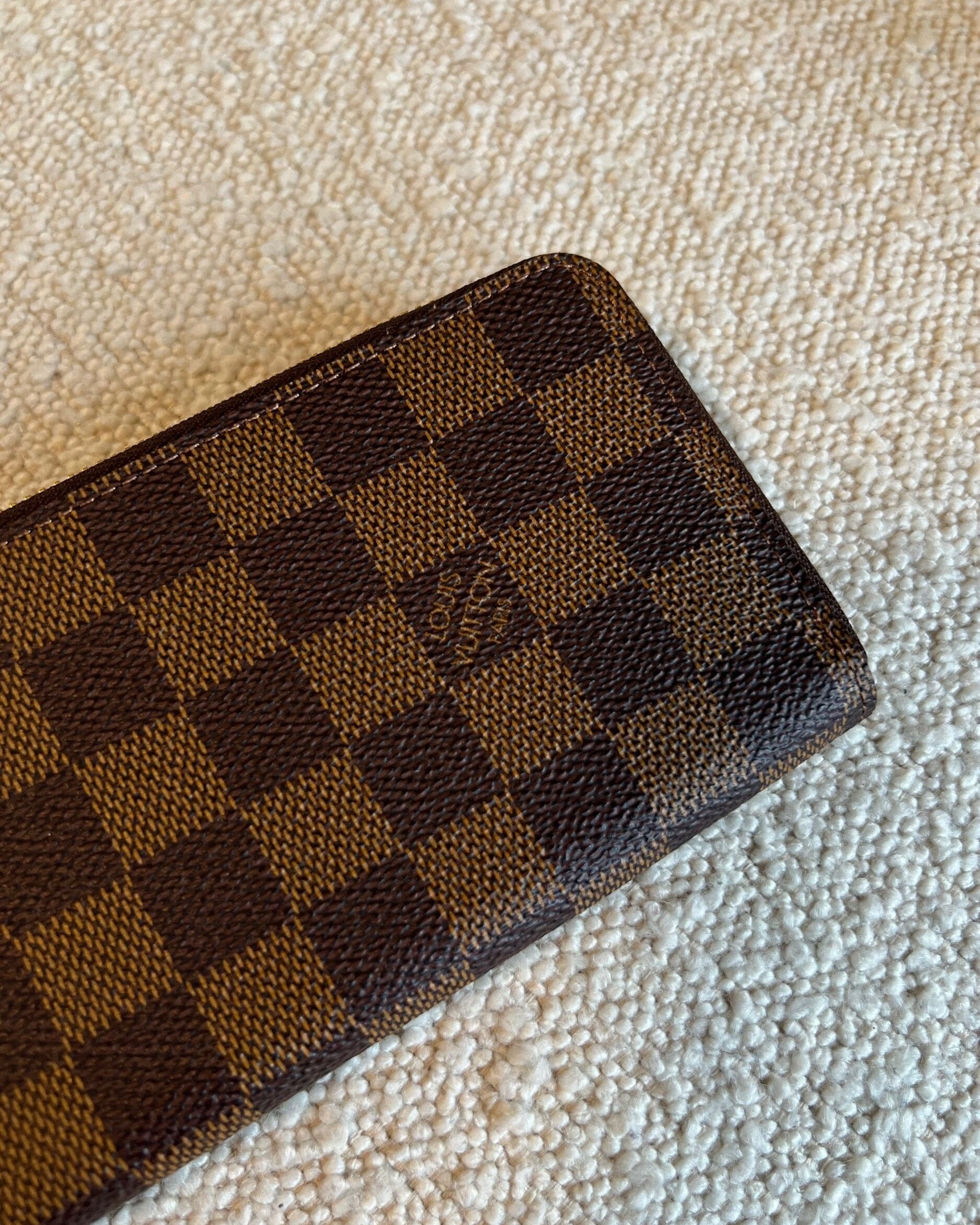 Louis Vuitton Wallet Brown Louis Vuitton Clemence Damier Ebene Zipped Wallet -Knockoff
