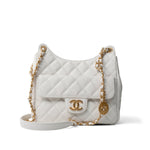 Top Replica
23C White Caviar Quilted Medium/Large Hobo Bag Aged Gold Hardware -Knockoff
