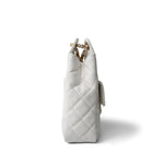 Top Replica
23C White Caviar Quilted Medium/Large Hobo Bag Aged Gold Hardware -Knockoff
