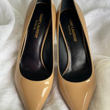 SAINT LAURENT Pumps Brown SAINT LAURENT Patent Classic Paris 105 Escarpin Pumps 38 Nude -Knockoff
