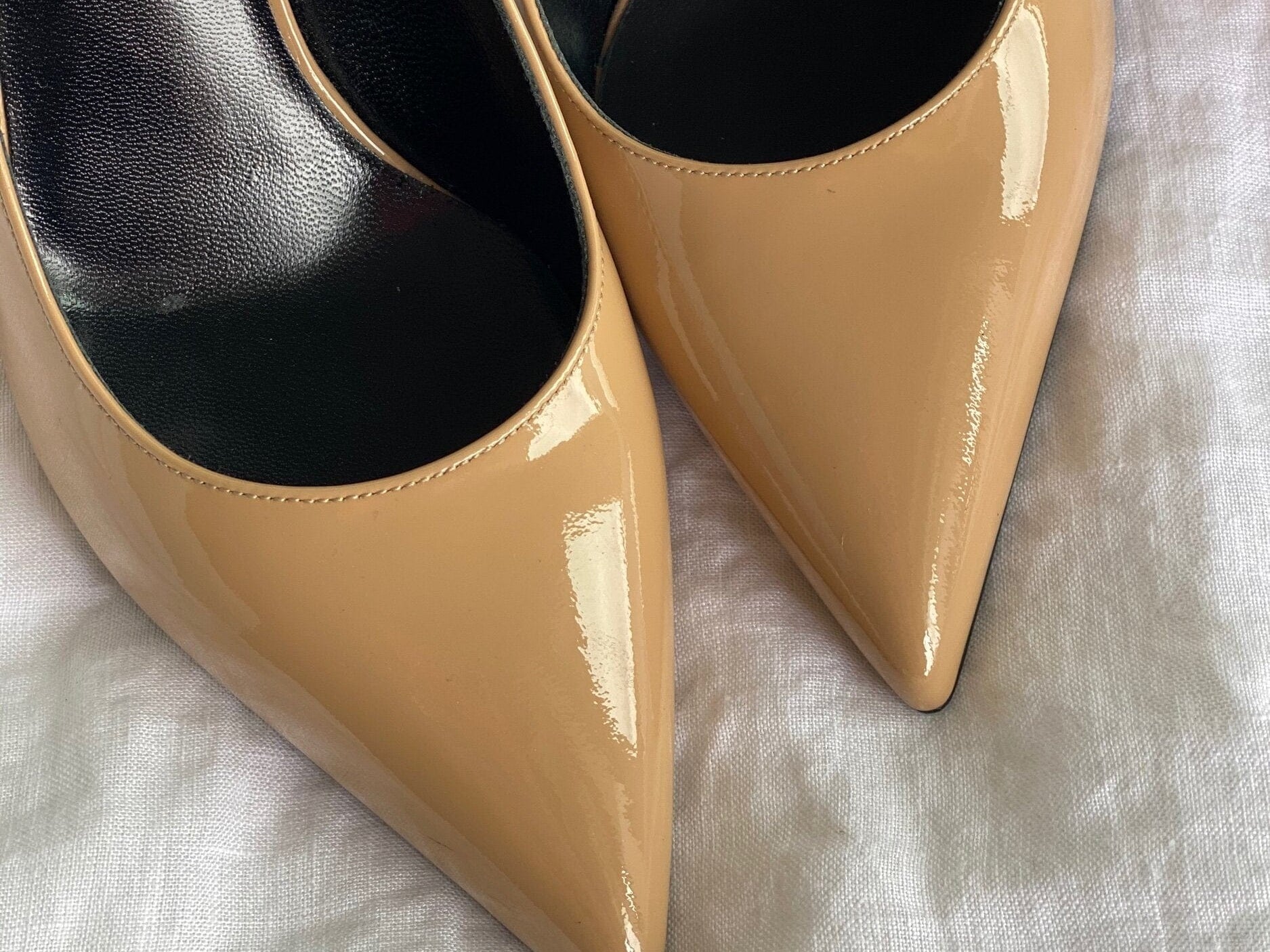 SAINT LAURENT Pumps Brown SAINT LAURENT Patent Classic Paris 105 Escarpin Pumps 38 Nude -Knockoff
