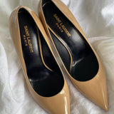 SAINT LAURENT Pumps Brown SAINT LAURENT Patent Classic Paris 105 Escarpin Pumps 38 Nude -Knockoff
