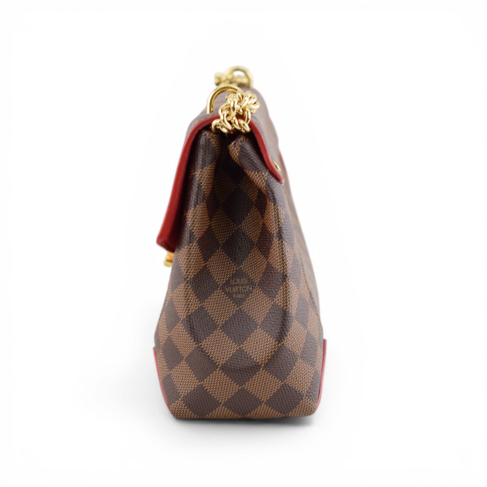 Louis Vuitton Damier Ebene Caissa Clutch Chain Bag