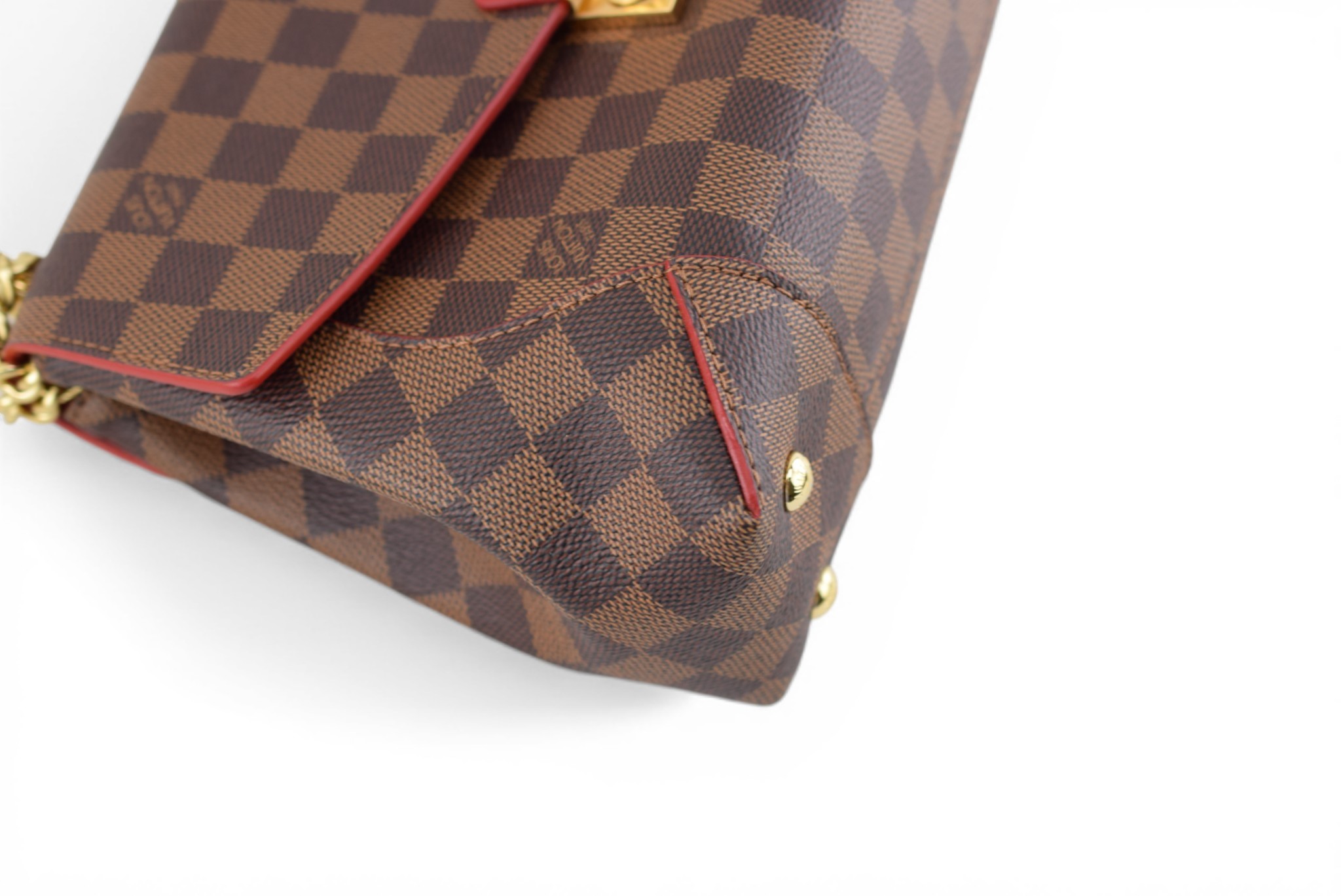 Louis Vuitton Damier Ebene Caissa Clutch Chain Bag