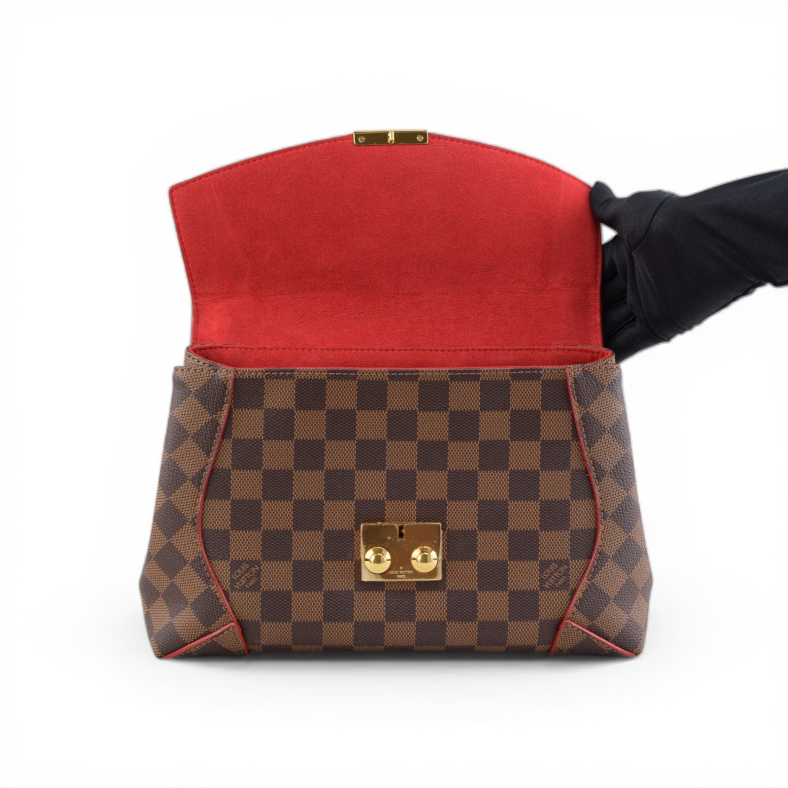 Louis Vuitton Damier Ebene Caissa Clutch Chain Bag