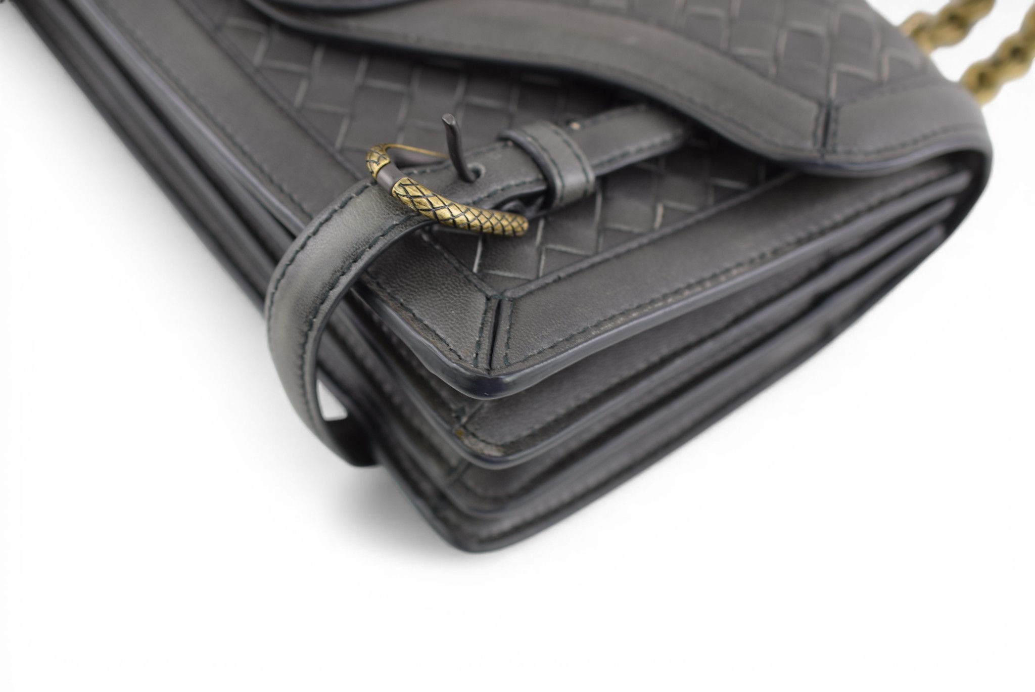 Bottega Veneta Intrecciato Leather City Knot Shoulder Bag