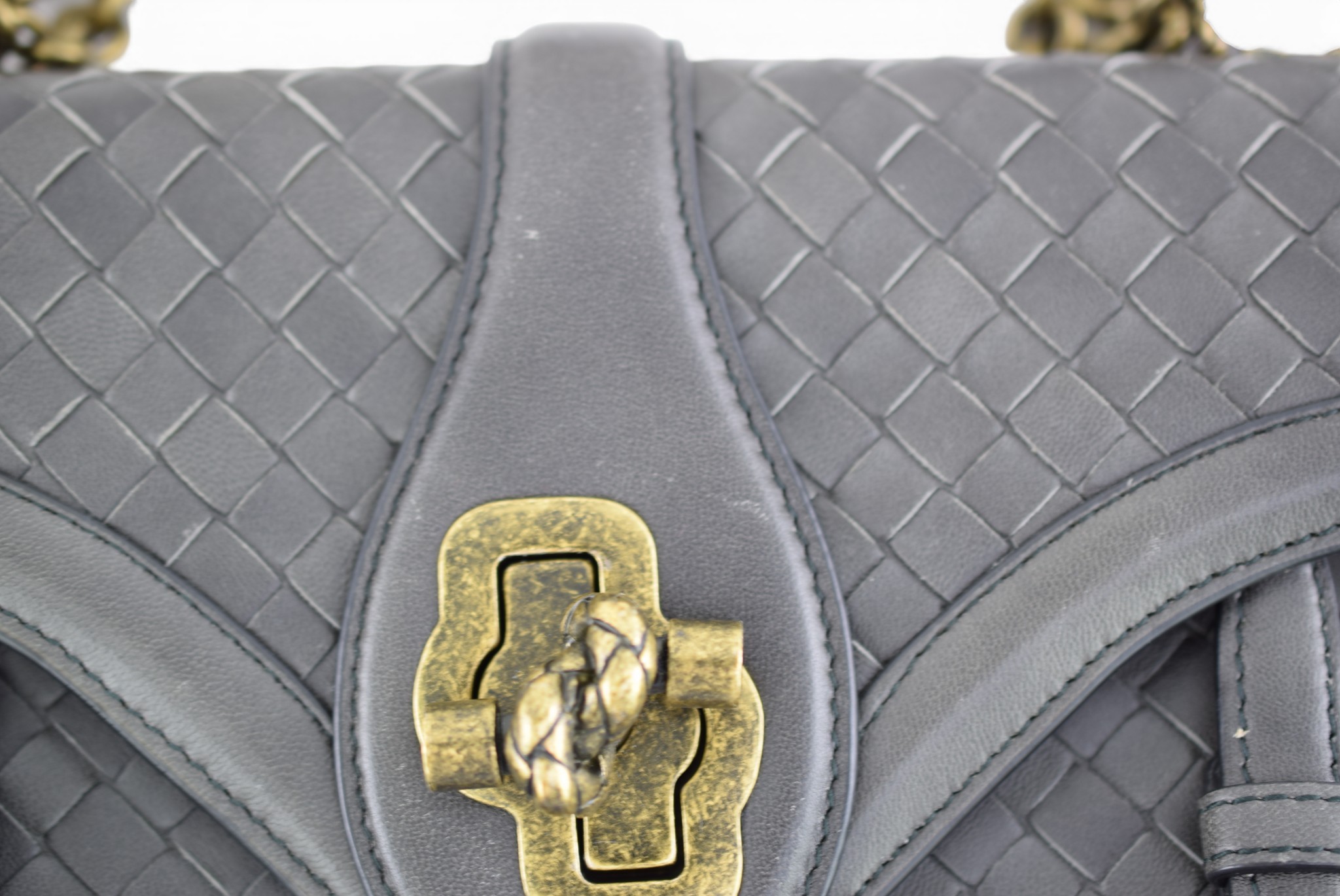 Bottega Veneta Intrecciato Leather City Knot Shoulder Bag