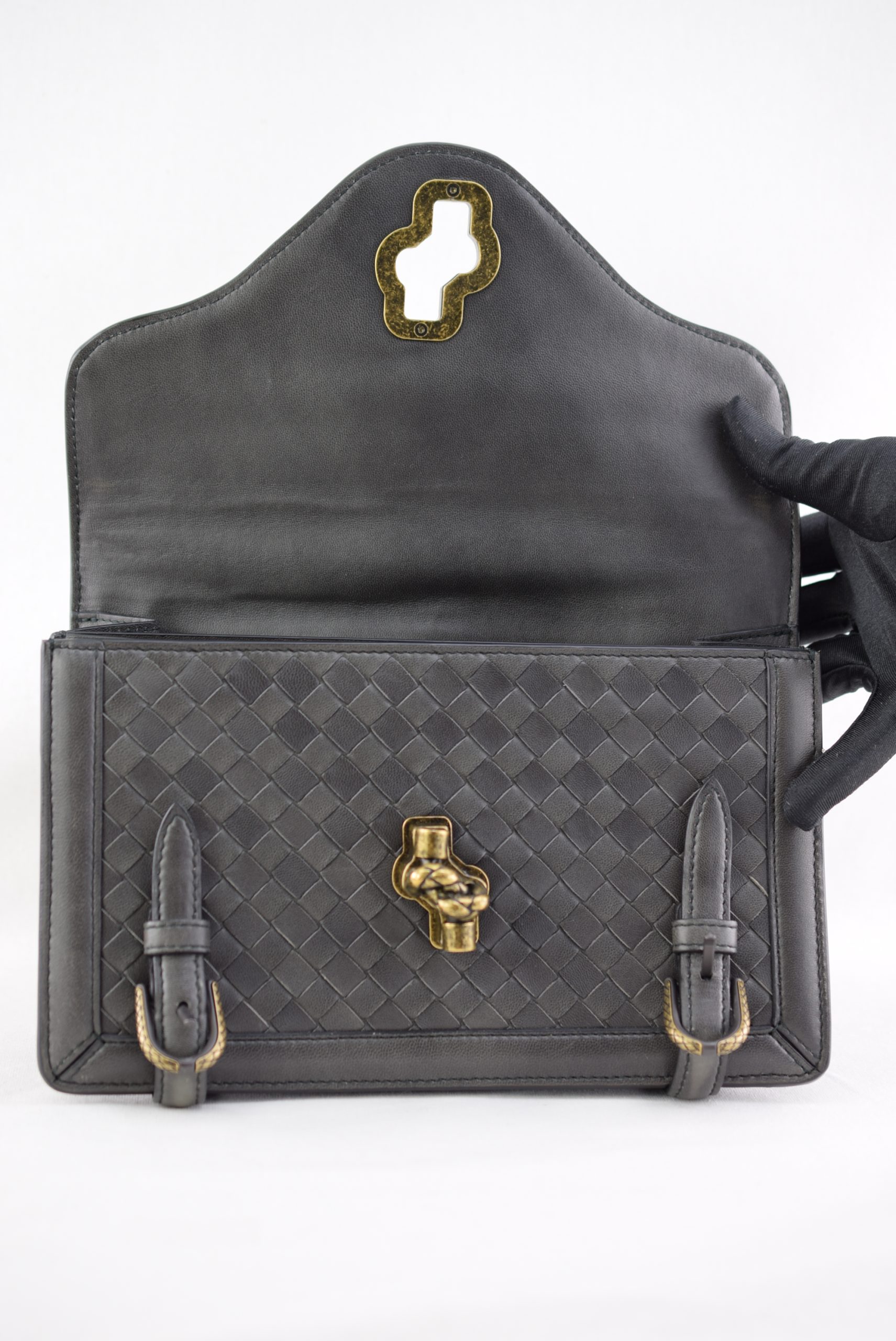 Bottega Veneta Intrecciato Leather City Knot Shoulder Bag